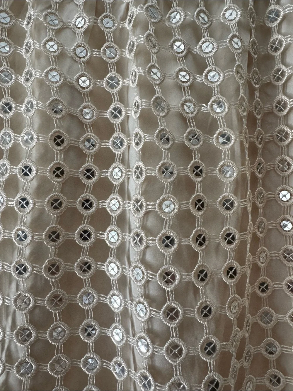Pearl-Embellished Mini Dress in Ivory